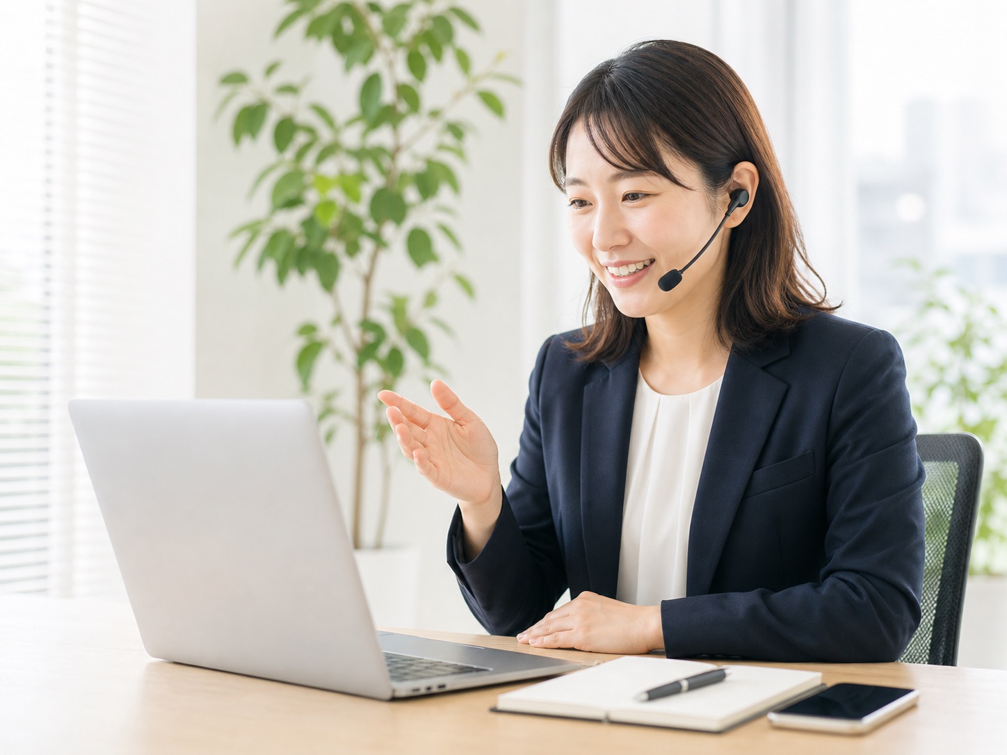 オンラインで無料相談を行う様子